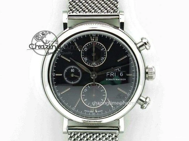 MIROTIME 0412 Casual Portuguese Chrono IW3716 Z+F 1:1 Best Edition White Dial on Blue Rubber Strap A 7016